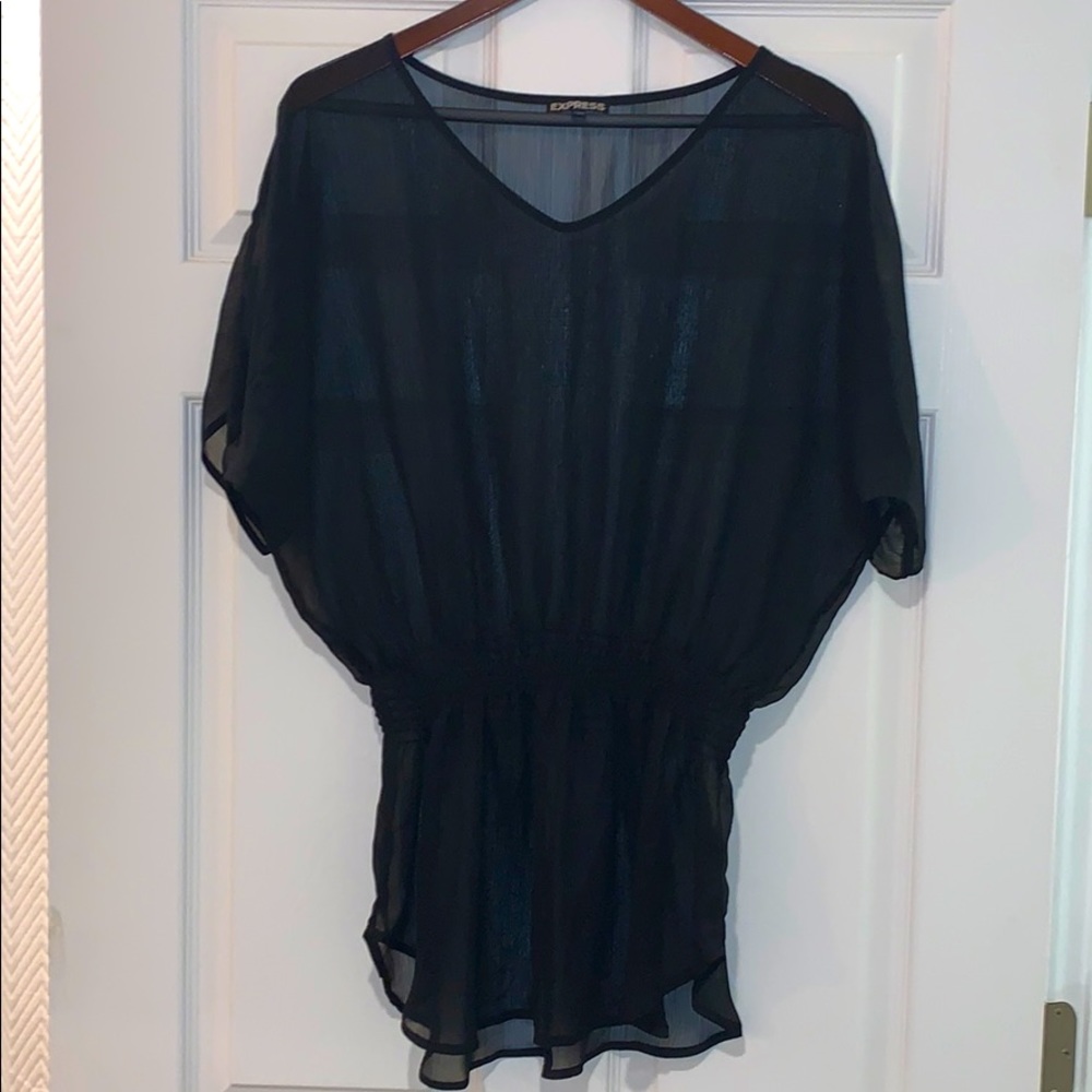 Express Sheer Black Top (size M)
